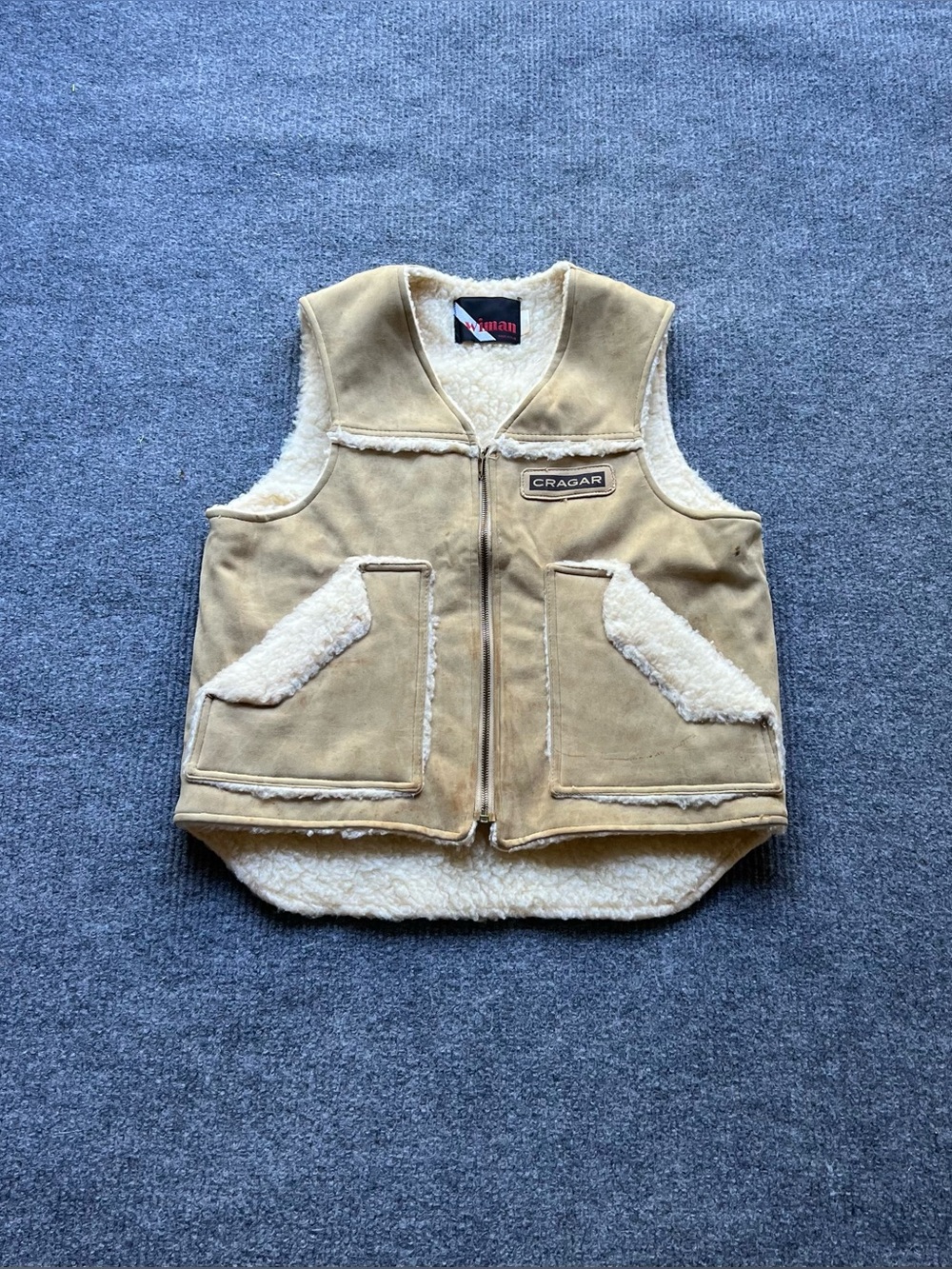 Vintage Cragar Sherpa Lined Vest